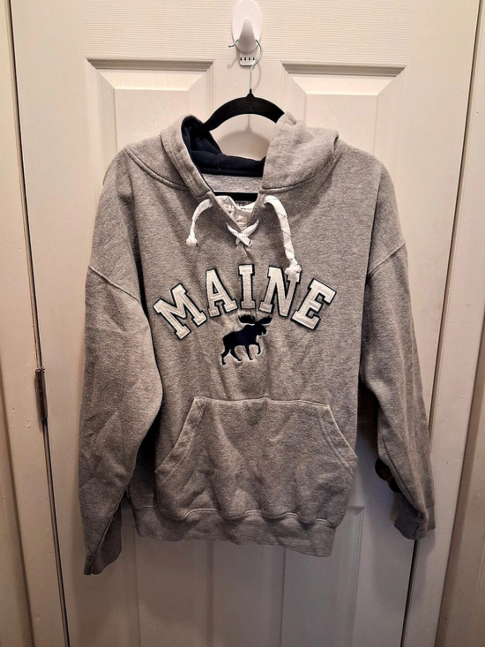Bay State Gear Maine Moose Hoodie Gray Size XL